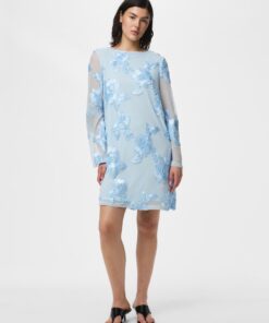 Pieces PCEva Ls Loose Dress Cashmere Blue