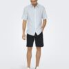 Only & Sons ONSCaiden Life SS Solid Linen Blend Cashmere Blue