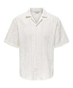 Only & Sons ONSDani Crochet SS Shirt Gardenia