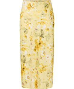 YAS YASpella Hw Midi Skirt Pale Banana