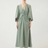 Y.A.S YASthea 3/4 Long Dress Green Milieu