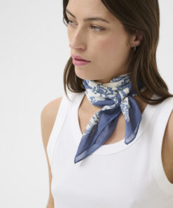 Part Two PhiPW Scarf Blue Dot Paisley Print
