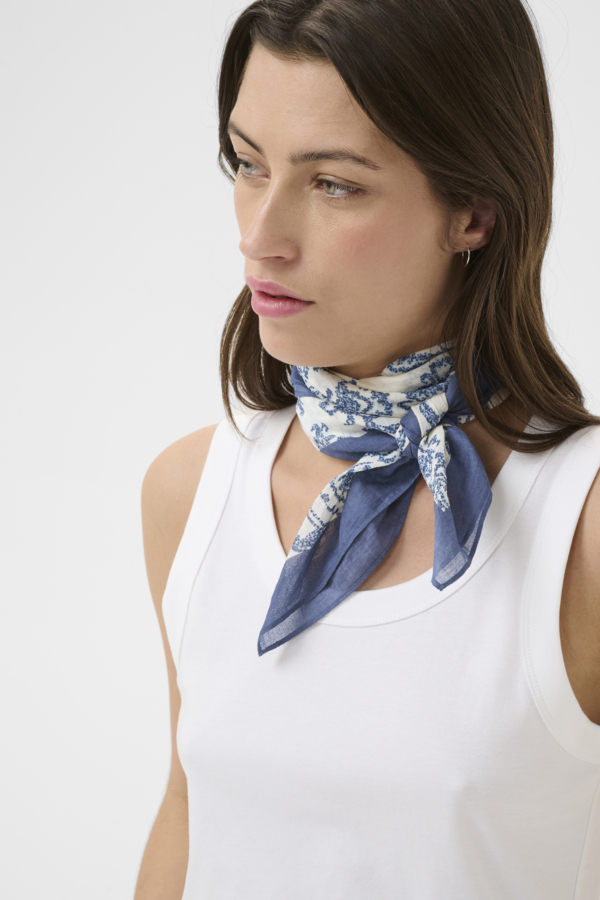 Part Two PhiPW Scarf Blue Dot Paisley Print