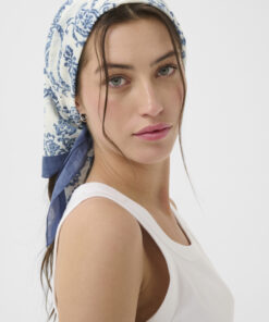 Part Two PhiPW Scarf Blue Dot Paisley Print