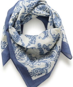 Part Two PhiPW Scarf Blue Dot Paisley Print