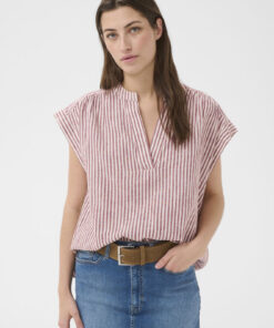 Part Two BettinaPW Blouse Burnt Russet Stripe
