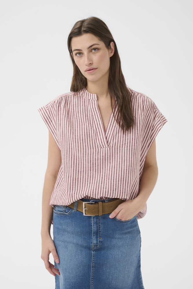 Part Two BettinaPW Blouse Burnt Russet Stripe