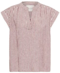 Part Two BettinaPW Blouse Burnt Russet Stripe