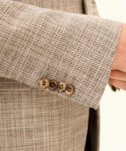 Oscar Jacobson Regular Fit Hopsack Blazer Beige