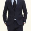 Oscar Jacobson Regular Fit Microstructure Blazer Blue