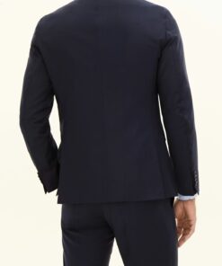 Oscar Jacobson Regular Fit Microstructure Blazer Blue