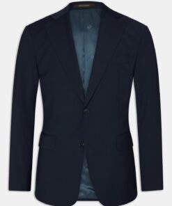 Oscar Jacobson Regular Fit Microstructure Blazer Blue