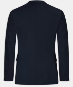 Oscar Jacobson Regular Fit Microstructure Blazer Blue