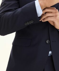 Oscar Jacobson Regular Fit Microstructure Blazer Blue