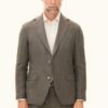 Oscar Jacobson Fogerty Regular Fit Linen Blazer Green