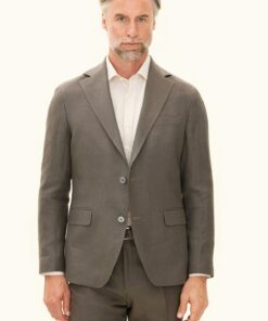 Oscar Jacobson Fogerty Regular Fit Linen Blazer Green