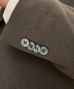 Oscar Jacobson Fogerty Regular Fit Linen Blazer Green