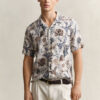 Gant Printed Linen Shirt Oat Beige
