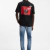 Hugo Derlyns Cotton Jersey T-shirt with Rear Graphic Black