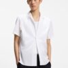 Hugo Relaxed Fit Shirt in Cotton Poplin White