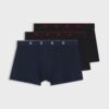 Hugo Jacquard Trunks with Exposed Waistband Black Blue
