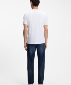 Boss Regular Fit T-Shirt in Cotton with Logo Print White