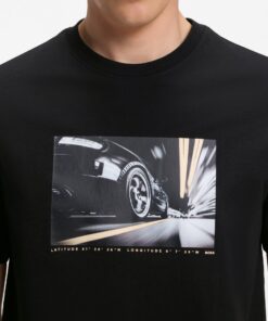 Boss Regular Fit T-Shirt in Lightweight Cotton Jersey Black
