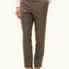 Oscar Jacobson Dandy Regular Fit Linen Trousers Green