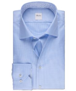 Stenström Twill Shirt with Contrast Light blue
