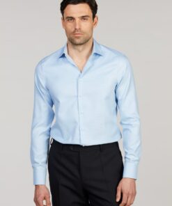 Stenström Twill Shirt with Contrast Light blue