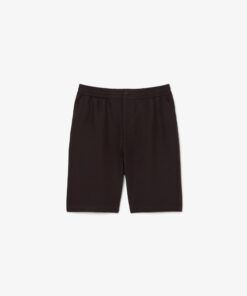Lacoste Regular Fit Linen Blend Twill Shorts Brown