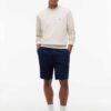 Tommy Hilfigiger Flag Embroidery Terry Crew Neck Sweatshirt Off White