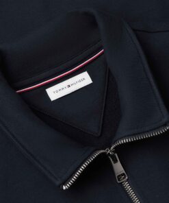 Tommy Hilfigiger Script Stack Stand Collar Dark Navy