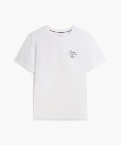 Tommy Hilfiger Logo Jersey Crew Neck T-Shirt White