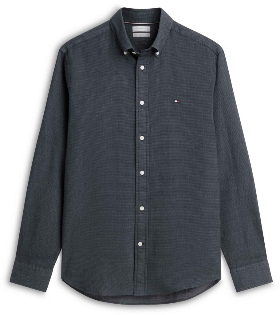Tommy Hilfiger Flex Pop Mini Dobby Shirt Dark Navy