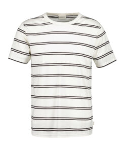 Gant Pima Striped Ss T-Shirt Cream
