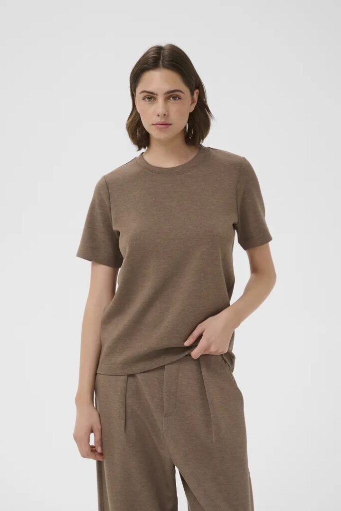 InWear VincentIW T-Shirt Coffee Quartz Melange