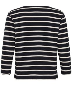 Part Two NelaPW T-Shirt Navy Eggnog Stripe