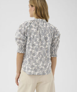 Part Two AlmerasPW Shirt Dark Navy Leaf Print