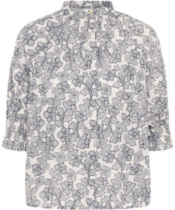 Part Two AlmerasPW Shirt Dark Navy Leaf Print