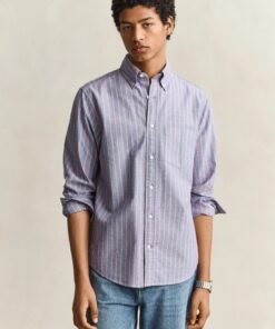 Gant Reg Archive Oxford Stripe Shirt Crisp Blue