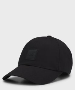 Boss Cotton Twill Cap with Logo Patch Black