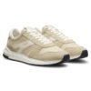 Hugo Suede Trim Trainers with Logo Details Light Beige