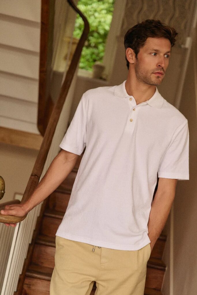Armor Lux Héritage Polo Shirt Terry Cotton Blanc
