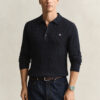 Gant Cotton Cable Polo Evening Blue