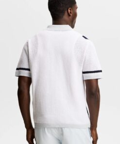J. Lindeberg Remus Resort Collar Knit Polo Skywriting
