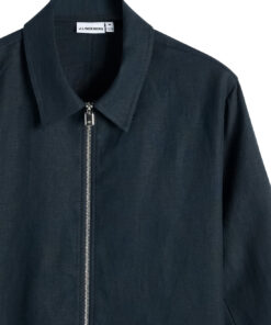 J. Lindeberg Julius Drape Linen Overshirt Navy