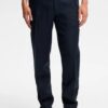 J. Lindeberg Soren Drape Linen Pants Navy