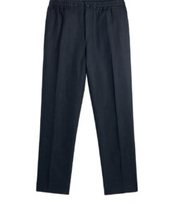 J. Lindeberg Soren Drape Linen Pants Navy
