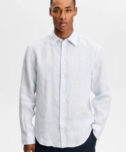 J. Lindeberg Zachary Clean Linen Shirt Skywriting